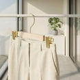 thumbnail image 2 of Unique Bargains 2Pcs Plastic Durable Space Saving Nonslip Hangers Natural 12.6inch, 2 of 6