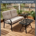 thumbnail image 4 of Topcobe Patio Furniture Set, 2 Pieces Outdoor Patio Wicker Rattan Cushioned Sofa, 4 of 8