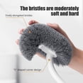 thumbnail image 5 of Silicone Toilet Bowl Brush And Holder Set With Wall Mount, Flexible Rubber Bristles Deep Cleaning Corners, Quick Dry Ventilated Base, Long Handle Bathroom Cleaning Tool Space Saving Design, 5 of 5