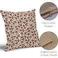 thumbnail image 3 of Daisy Floral Block Print Pillow Covers 18X18 Inch Burgundy Beige Flowers Decorative Square Pillow Cases Set of 2 Farmhouse Home Decor Vintage Rustic Cute Throw Pillows for Sofa Couch Outdoor, 3 of 6