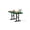 Green, variant on AwayHome 6FT Metal Patio Picnic Tables with Umbrella Hole Thermoplastic Coated Commercial Rectangular Picnic Table, Surface Mounted, Green