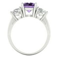 thumbnail image 4 of Clara Pucci 14K White Gold 2.5ct Alexandrite Three-Stone Ring for Women, 4 of 8