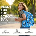 thumbnail image 6 of DISNIMO Soccer Print 17 Inch Boys School Backpack, Lightweight Adjustable Shoulder Strap Kids Bookbag for Primary Students Daily Use Travel Outdoor Activities, 6 of 7
