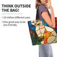 thumbnail image 2 of Easygdp Stained Glass Cat Art Bolsas Tote para Mujer, Bolsos de Hombro para Viaje, Bolsos de Mano de Gran Capacidad para Compras y Trabajo, 2 of 8