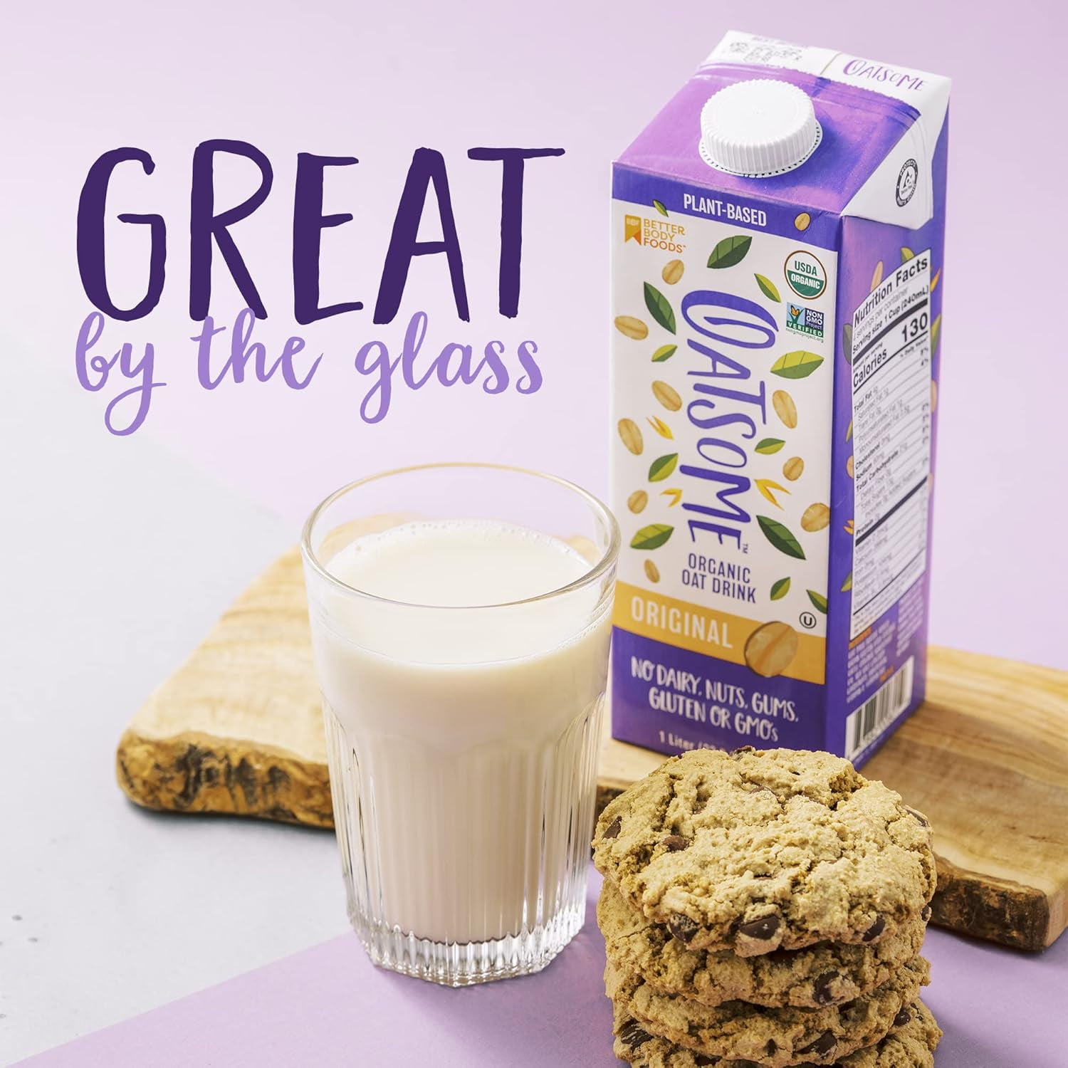 (3 pack) Oatsome Organic Oat Milk, 1-Liter Carton, 33.8 Fl Oz (Pack of 1)