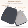 thumbnail image 2 of 17 x 16 x 2 inch Indoor D-shaped Kitchen Dining Chair Cushion, Charcoal Gray, Set of 4, 2 of 10