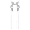 thumbnail image 2 of Travelwant Boho Minimalist Long Thin Linear Leaves Dangle Earrings Chain for Women Elegant Threader Earrings, 2 of 7