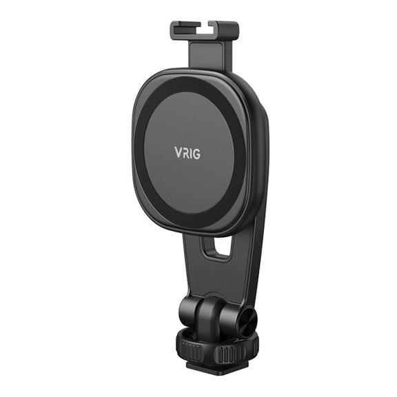 Fogun Metal Phone Tripod Mount 360 Smartphone Adapter with 1/4" Cold Shoe Mount Adjustable Cellphone Clamp Stand