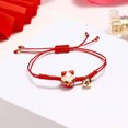 thumbnail image 3 of Pulsera de gato de la suerte tejida a mano Feng Shui Lucky Charm Gato de cerámica Maneki Neko Pulsera de la riqueza de la suerte Pulseras de cuentas Cordón de la suerte ajustable, 3 of 5
