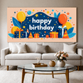 thumbnail image 5 of Colorful Happy Birthday Banner Background Decorations Backdrop Gifts Balloons Party Supplies Photography Props Celebration Decor, 5 of 7