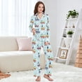 thumbnail image 4 of FORMRS Womens Pajama Set Long Sleeve Top and Pants with Pockets Soft Comfy Lounge Sleepwear, Sizes S-2XL, Colorful Trains, 4 of 7