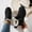 Black, variant on Caywon Women Snow Boots Round Toe Slip On Quilted Puffer Style Warm Plush Lined Ankle Booties Comfortable Winter Outdoor Shoes Botas de Nieve para Mujer