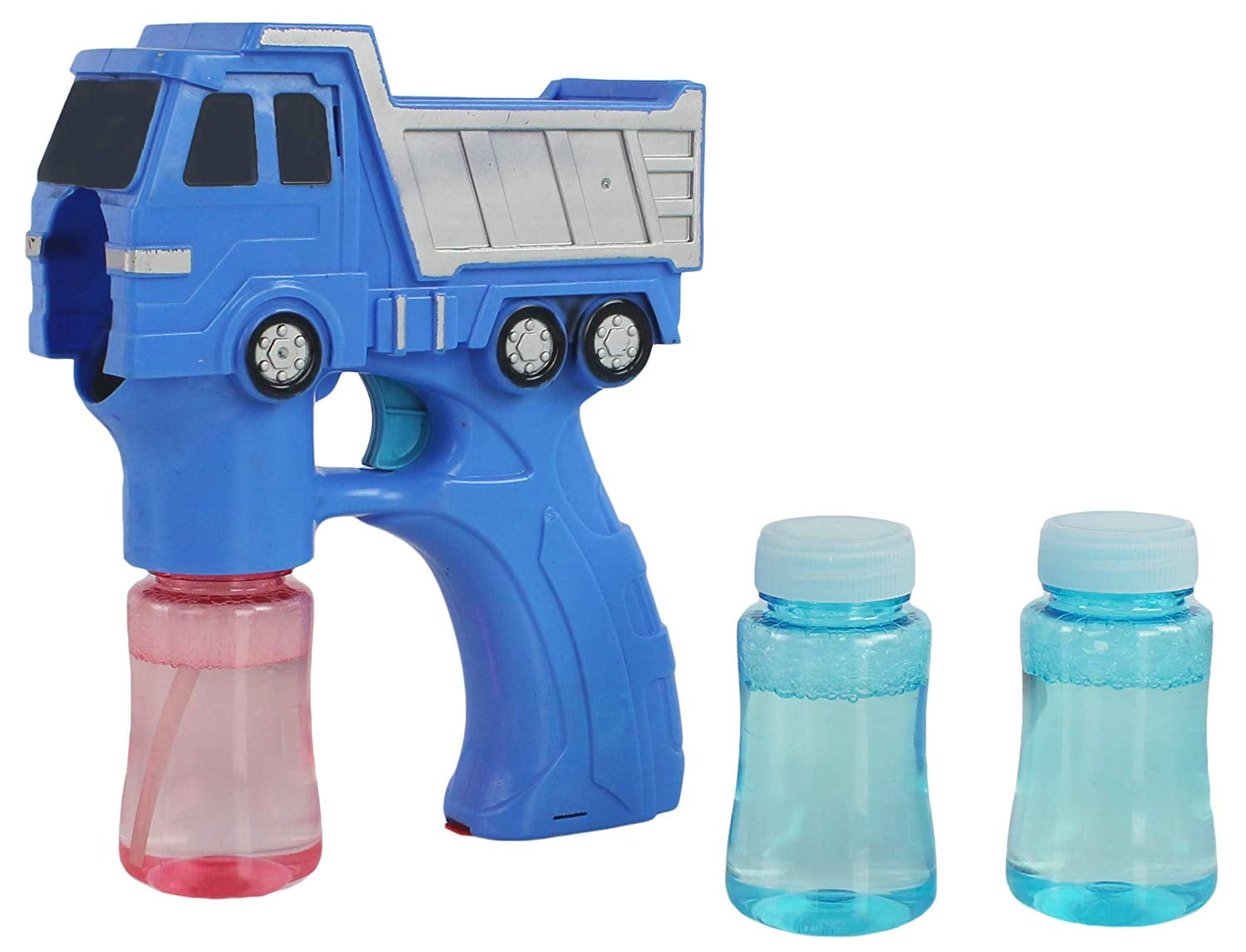 Children's Play Battery Operated Blue Truck Toy Bubble Blower Gun