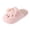 Pink, variant on Women's Pig House Slippers - Non Slip Plush Closed Toe Indoor Home Shoes for Spring Fall Winter Cozy Daily Wear (Pink, 7)