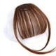 thumbnail image 2 of Extensiones de cabello con flequillo para mujer, con pinza para el cabello, de fibra de alta temperatura, con patillas, postizos, color marrón claro, 2 of 12