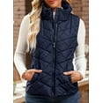 thumbnail image 5 of Rufenpurify Puffer Vest Women Sleeveless Zip Up Outerwear Stand Collar Sleeveless Padded Down Jackets with Pockets, 5 of 7
