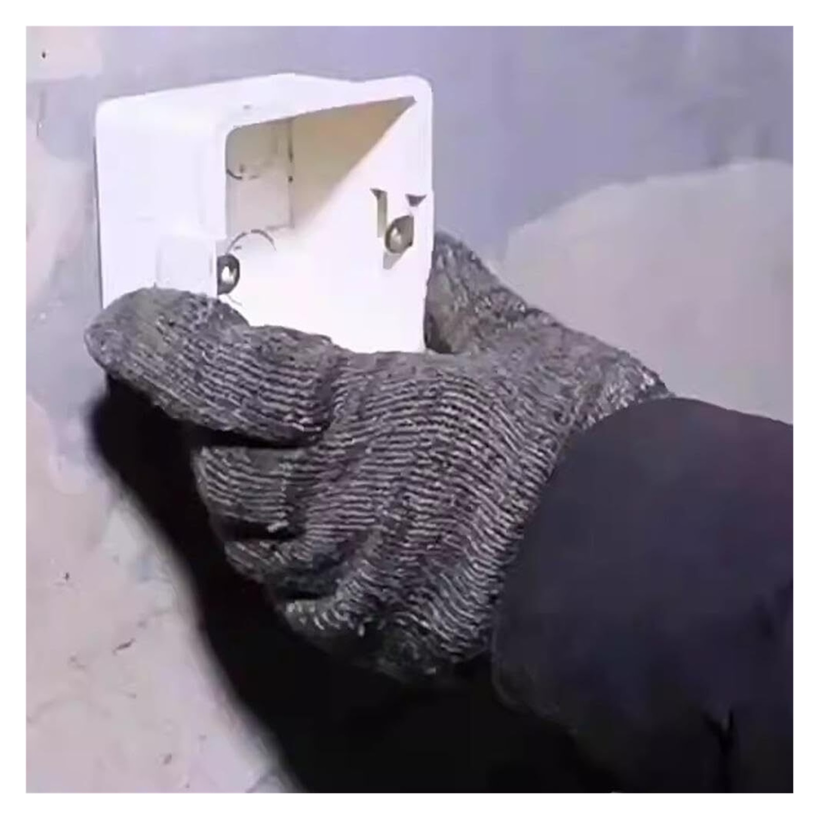 Creative Square Hole Cutter for Electrical Box,High-Strength Steel Square Slot Cutter,Box Cutout Saw