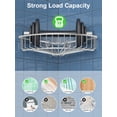 thumbnail image 4 of Corner Shower Caddy Wall Mounted Bathroom Shelf with Adhesive Storage Organizer for Toilet Dorm and Kitchen Silver, 4 of 7