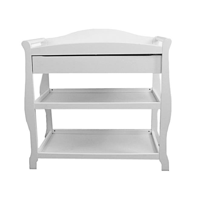 white wood changing table