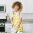 thumbnail image 4 of Yellow Lemon Fruit Leaves Beige Pattern Kids Aprons for Girls and Boys,Adjustable Neck Strap Toddler Aprons for Kids Cooking Baking, 4 of 6