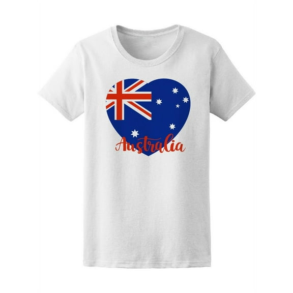 Australia Love Heart Flag T-Shirt Women -Image by Shutterstock, Female Medium