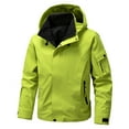 thumbnail image 1 of Veste Imperméable pour Homme, Style Workwear avec Multiples Poches, Coupe-Vent à Capuche Imperméable pour Tenue Décontractée Extérieure, 1 of 9