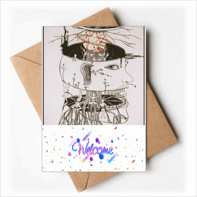 Hundred Years Human Life Art Deco Fashion Welcome Back Greeting Cards Envelopes Blank