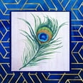 thumbnail image 2 of Medley, Elizabeth 15x15 Black Ornate Wood Framed with Double Matting Museum Art Print Titled - Peacock Feather I, 2 of 4