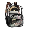 thumbnail image 2 of PVC Transparent Backpacks Clear Backpack for Travel and Outings Mushroom and Crescent Moon, 2 of 7