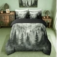 thumbnail image 3 of Manfei Nature Scenery Mountain 7-Piece Twin Bedding Sets,Rustic Woodland Botanical Pine Tree Bedding Comforter Set For Kids Adults Natural Jungle Plants Reversible, 3 of 8