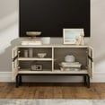 thumbnail image 4 of Modern TV Stand for TVs up to 50 inch, Entertainment Center TV Console with Storage Cabinets and Metal Base,Media Console for Living Room, 4 of 9