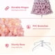 thumbnail image 3 of 6ft rosa gradient snow - frosted artificial christmas tree con 250 warm blanca LED lights y 750 realistic branch tips, comes con metal stand para holiday decoration, 3 of 6