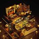 thumbnail image 2 of Wooden DIY hut jungle Momo Tea scaled cute shop exquisite ornaments furniture with dust cover, creative romantic birthday gift, 2 of 5