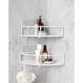 thumbnail image 5 of Umbra Cubiko Corner Shower Bins Set of 2 White, 5 of 6