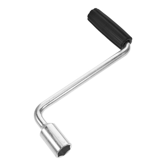 Beaupretty Durable Steel Camper Crank Handle Silver for Rv and Trailer Use