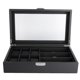 thumbnail image 3 of 3 Slot Watch Box Watch Display Case, 6 Slot Glasses Case Watch Storage Box, Black Watch Container For Personal Use Business Use ANGGREK Watch Storage Box, 3 of 8