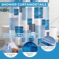 thumbnail image 3 of BSHAPPLUS Shower Curtain Set Textured Abstraction Bathroom Sets with Shower Curtain and Rugs Waterproof Shower Curtain 12 Hooks for Bathroom 71 x 71 inches, 3 of 10