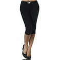 thumbnail image 1 of MAWCLOS Bas Taille Haute pour Femmes, Capris Boho, Noir, 3TG, 1 of 2