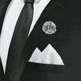 thumbnail image 5 of Uxcell 2Pcs Flower Boutonnieres Pin, Lapel Pin for Men Camellia Flower for Suit Wedding Graduation Anniversary Gray, 5 of 6