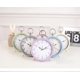 thumbnail image 4 of Reloj silencioso simple de 5 pulgadas con luz nocturna para estudiantes, niños y adultos, reloj bonito para dormitorio, mesita de noche, despertador pequeño (azul) (hy), 4 of 5