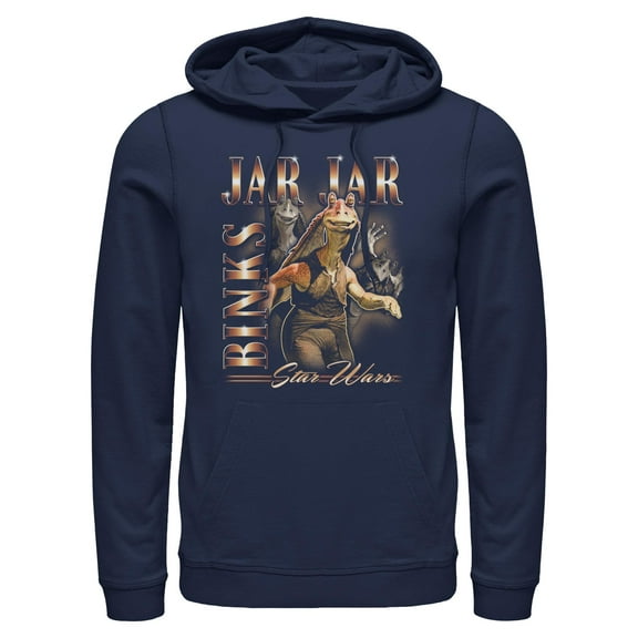 Mens Star Wars Jar Jar Binks Collage Lightweight Hoodie