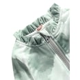thumbnail image 5 of Caoirhny Children One-piece Tie-dye Swimsuit, Girls Long Sleeve O-neck Zip-up Swimwear with Ruffles, 5 of 8