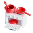 thumbnail image 1 of 1 Set Miniature Stove Simulation Mini Kitchen Stove Mini House Gas Stove Soup Pot, 1 of 6