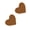 Brown, variant on Easyly Clean Fleece Heart Coasters Drink Protecting Multiple Color Option