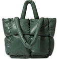thumbnail image 1 of LinYooLi Chic Grid Puffer Down Quilted Tote Bag for Women Lady Trendy Large Shoulder Bag Top Handle Bag, 1 of 7