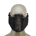 thumbnail image 3 of Protector Facial Máscara de malla de alambre de acero de media cara con protección para los oídos para Airsoft (negro), 3 of 8