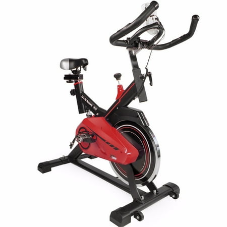 XtremepowerUS Premium Indoor Fitness Stationary Bike Exercise w/ Shock, Flywheel Monitor Heart Pulse (Best Way To Lose Weight With Cardio)