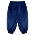 thumbnail image 5 of YiZYiF Boys Girls Medieval Capri Pants Solid Color High-rise Waist Trousers for Renaissance Festival Navy Blue 6, 5 of 7