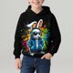 thumbnail image 4 of Sudadera con capucha para niño, para niño, con estampado de Feliz Día de Pascua, color, manga larga, informal, deportiva, con capucha, sudadera con capucha de manga larga, top con inserciones en los h, 4 of 5