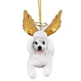 thumbnail image 2 of Design Toscano Honor the Pooch: White Poodle Holiday Dog Angel Ornament, 2 of 5